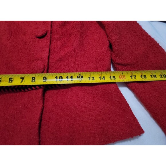 Peck & Peck Vintage Red Retro Jacket Nubbly Weave Classic Retro sz 4 - Picture 10 of 12